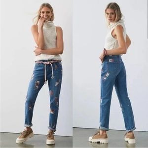 Pilcro and the Letterpress Anthropologie Sz.25 Women's Patchwork Jeans